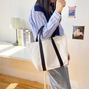 

NEW Hot 2020 Canvas Handbags For Women Fashion Tote Beach Bags Reusable Shopping Bags Casual Cart Large Capacity Tote Bags
