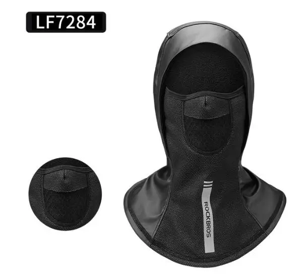 Мотоциклетная маска для лица, зимняя термальная велосипедная Кепка, головной убор из флиса, сохраняющая тепло, ветрозащитная, для велоспорта, катания на лыжах, нагрудники, сноуборда, шеи, грелка - Цвет: LF7284