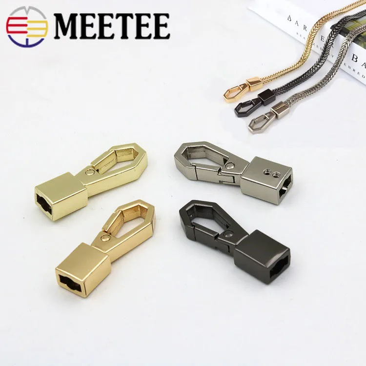 Meetee 8 мм металлическая пряжка пряжки для сумки ручной работы ремешки-цепи застежки Поворотный замок-карабин триггер оснастка крюк DIY аксессуары
