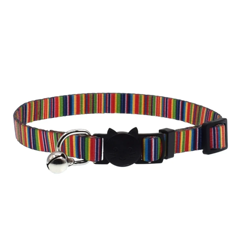 New Hot Cat Collar With Bell Safety Buckle Adjustable Kitten Small Dogs Cats Printing Collars Pet Supplies USJ99 New Hot Cat Collar With Bell Safety Buckle Adjustable Kitten Small Dogs Cats Printing Collars Pet Supplies USJ99