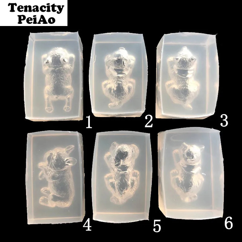 

3D Puppy Epoxy Silicone Mould Diy Keychain Pendant Uv Resin Mold Jewelry Making