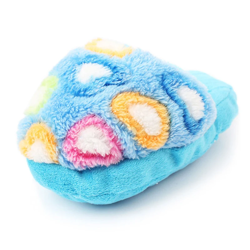 Собака жевательные игрушки 1 шт Играть плюшевый питомец случайный цвет щенок игрушка-пищалка собака игрушечные тапочки звуковая игрушка питомец Милая обувь Горячая