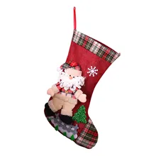 JAYCOSIN носок для Санты сумки для конфет Рождественская елка Ornamets Подвески льняные подарочные сумки для детей подвесные декоративные вечерние 1021