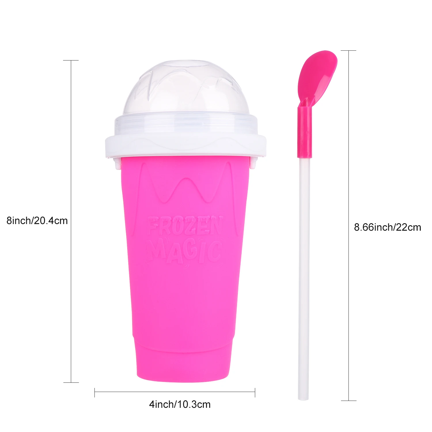 Silicone Quick-Frozen Squeeze Cup Magic Slushie Maker Cup Summer Ice Cream Frozen Smoothie Maker Double Layer Cold Keeping