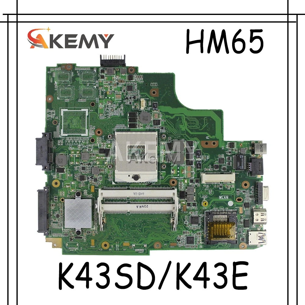Akemy K43SD/K43E материнская плата для ноутбука For Asus K43E K43SD A43E P43E тестовая оригинальная