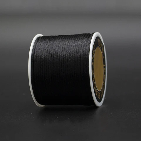 Satin Rattail Silk Cord Nylon Thread Cord Chinese Knot DIY Rope Bead Bracelet Jewelry Making Rope String