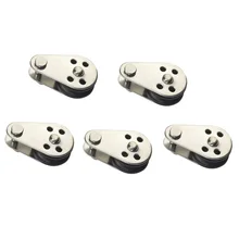 

5PCS 316 Stainless Steel Pulley Block 25mm Hanging Wire Towing Wheel Lifting Wire Rope Cable Pulley Roller For 2mm To 8mm Rope