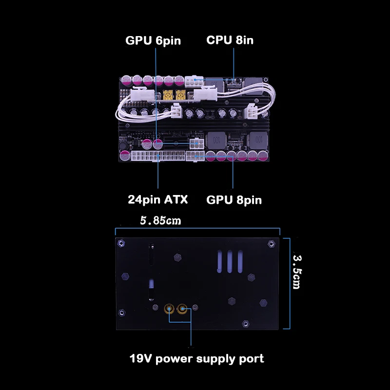 16~ 24 В ATX 500 вт широкий напряжение Pico PSU Двойной вход высокой мощности Цифровой DC-ATX источник питания для компьютера сервер