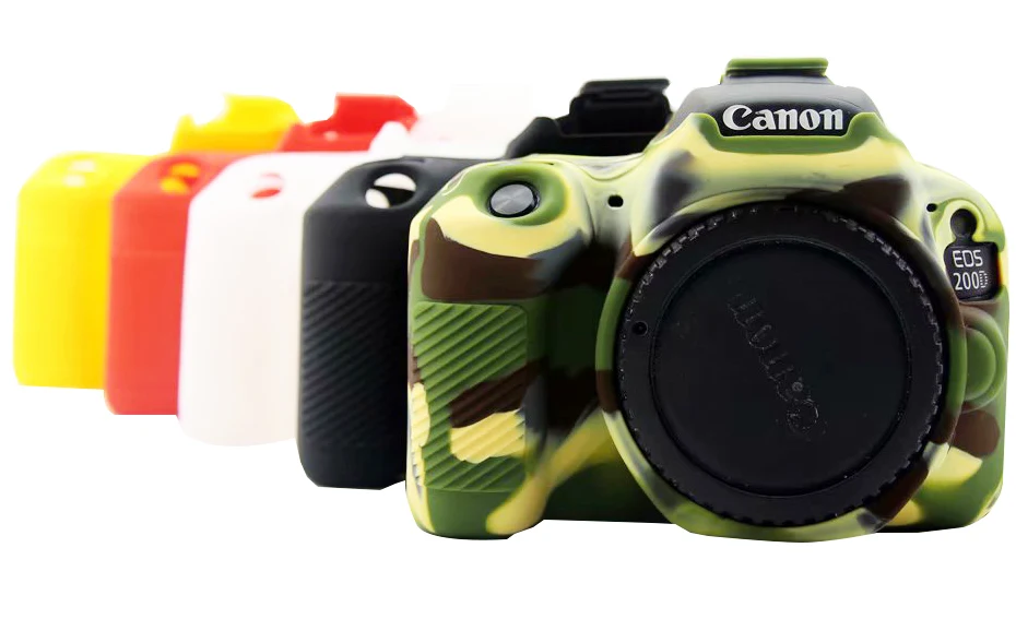 FOTOFLY сумки для камеры Canon EOS 200Dii Мягкий силиконовый чехол цвет резиновый чехол сумка для Canon EOS 200D II 2 защитные аксессуары