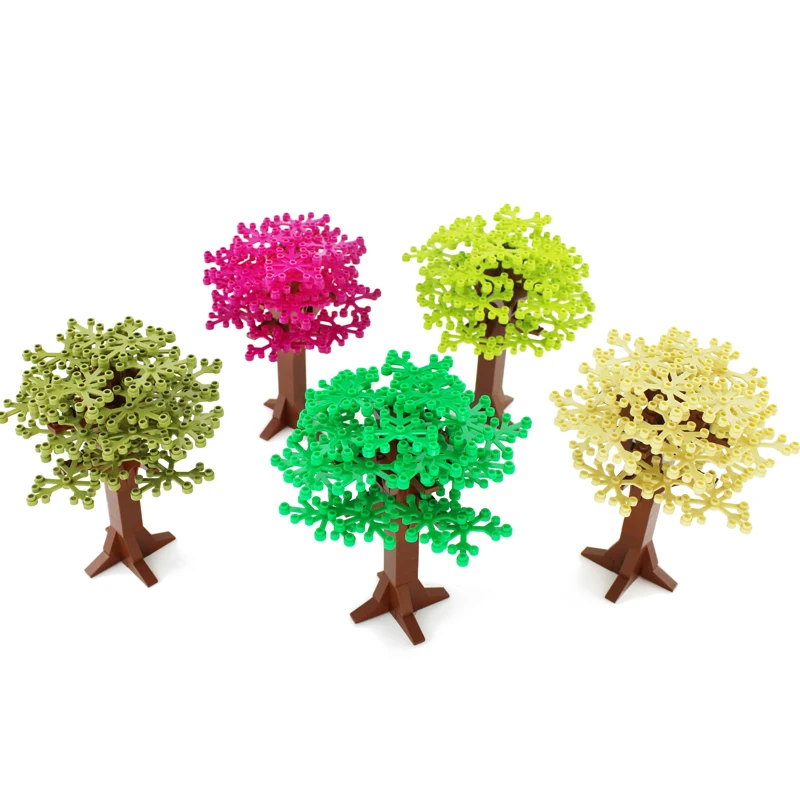 

Big Tree Plant 16.5cm Grass Parts Building Blocks MOC Accessories Scene Bricks Model Educational Toys for Children