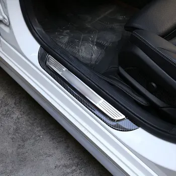 

For Mercedes Benz C Class W205 C180 2016-2019 Carbon Fiber Car Outside Door Sill Protector Plate Cover 3D Sticker