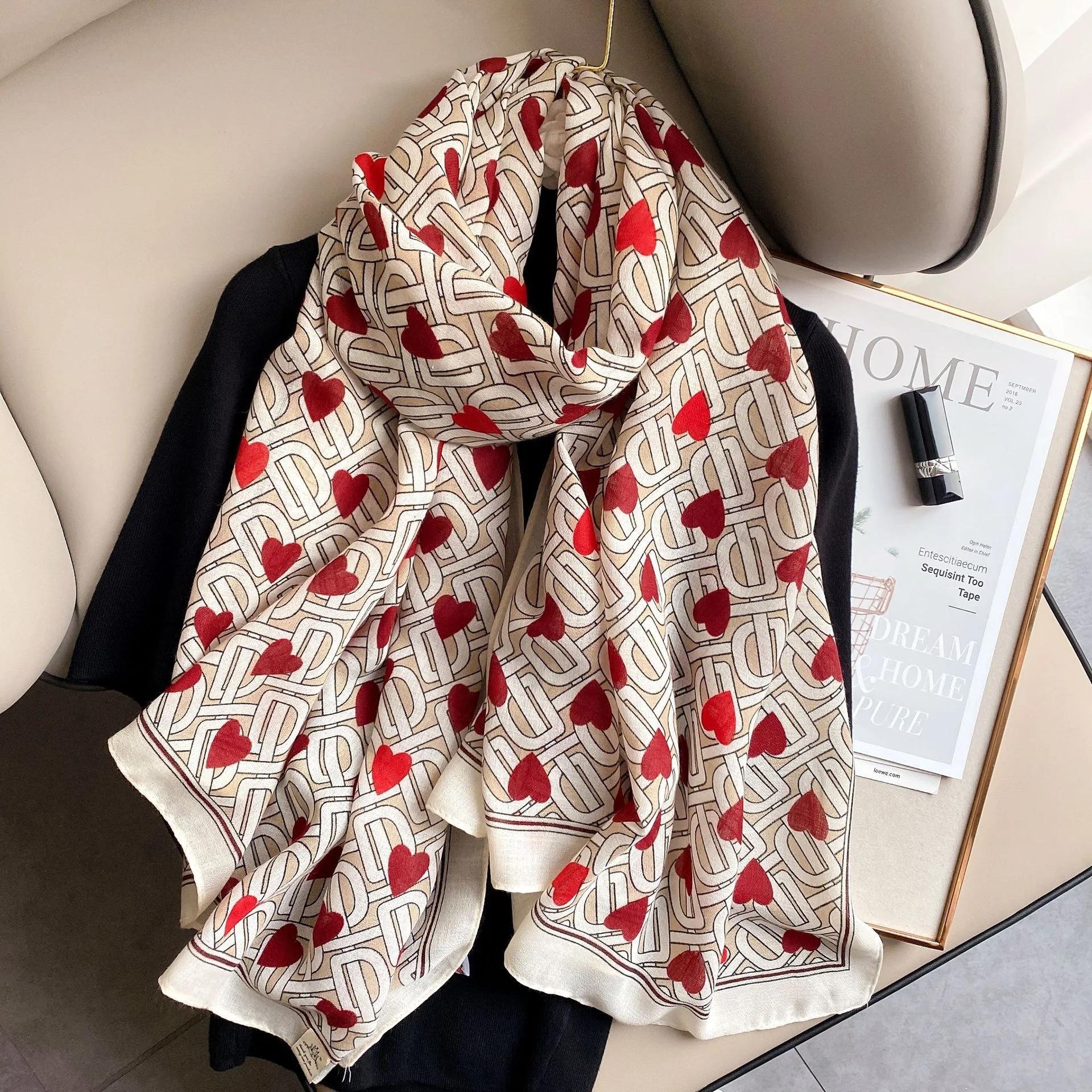 New Luxury Brand Designer Women's Cotton And Linen Scarf Windproof