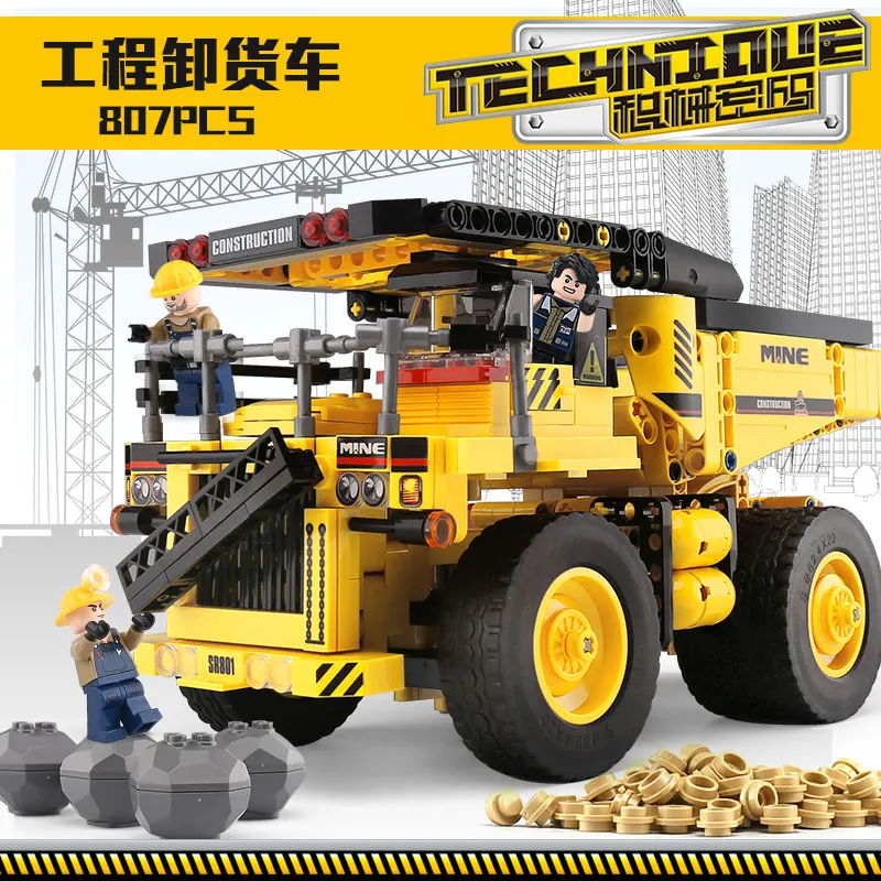 

807pcs Dump Truck Building Blocks compatible Technic Tipper Car Engineering City Construction Bricks Toys For Children