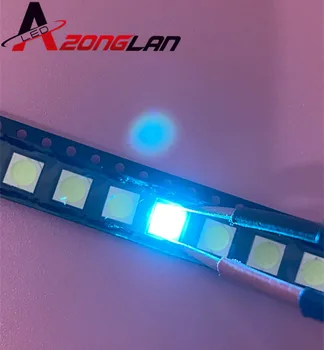 

200pcs/LOT 5050 ice blue smd led Plcc-6 smd 5050 led Diode ice blue water clear blue led 5.0*5.0*1.9mm