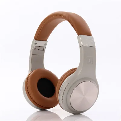 Wireless Bluetooth headphone headset earphone for Phone with microphone headphone Noise Cancelling casque audio Support TF card - Цвет: brown