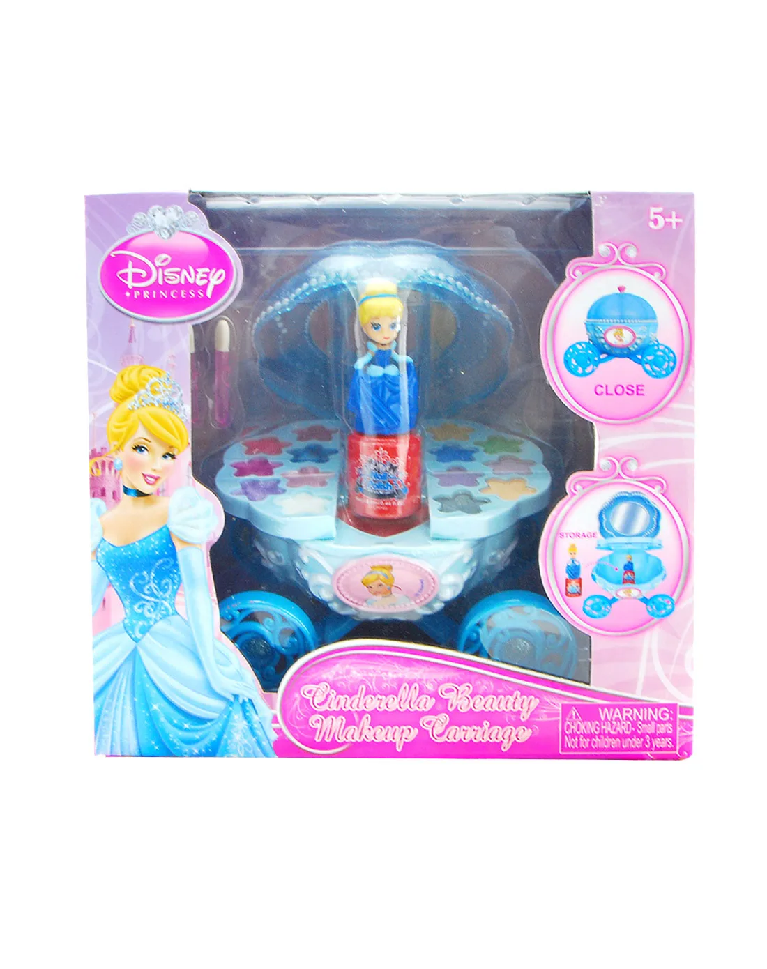 

Disney Pretty Princess Pumpkin Car CHILDREN'S Makeup GIRL'S Cosmetics Play House Toys Gift Tearable Nail Polish