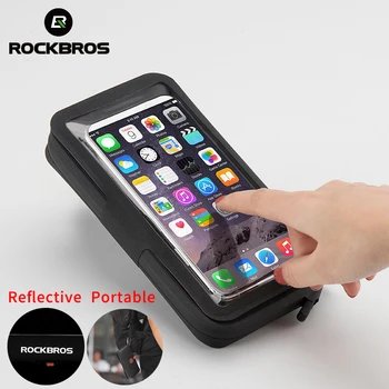 

ROCKBROS Rainproof Bicycle Bag TPU Touch Screen Reflective Purse Phone Bag Men Women Wallet Handbag Large Capacity Bike Bag 6.0