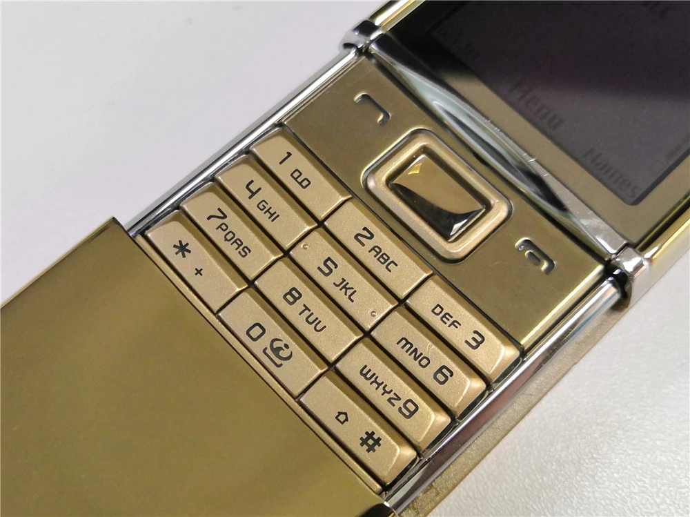 Original Nokia 8800 sirocco 128MB phones  English / Russian keyboard GSM FM Bluetooth Phone Gold Silver Black One year warranty second hand iphone
