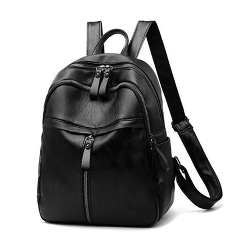 

Hot Selling Women PU Leather Backpack Outdoor Travel Packsack Daily School Casual Bag -B5