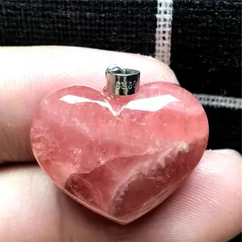

Top Natural Heart Red Rhodochrosite Stone For Women Lady Argentina Crystal 21x18x7mm Beads Beauty Necklace Pendant Jewelry AAAAA