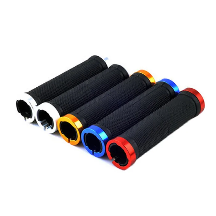 1Pair Road Bike Handlebar Grips Anti-Skid Rubber Bicycle Lock On End Grips Anodised Coloured Handlebar Grips