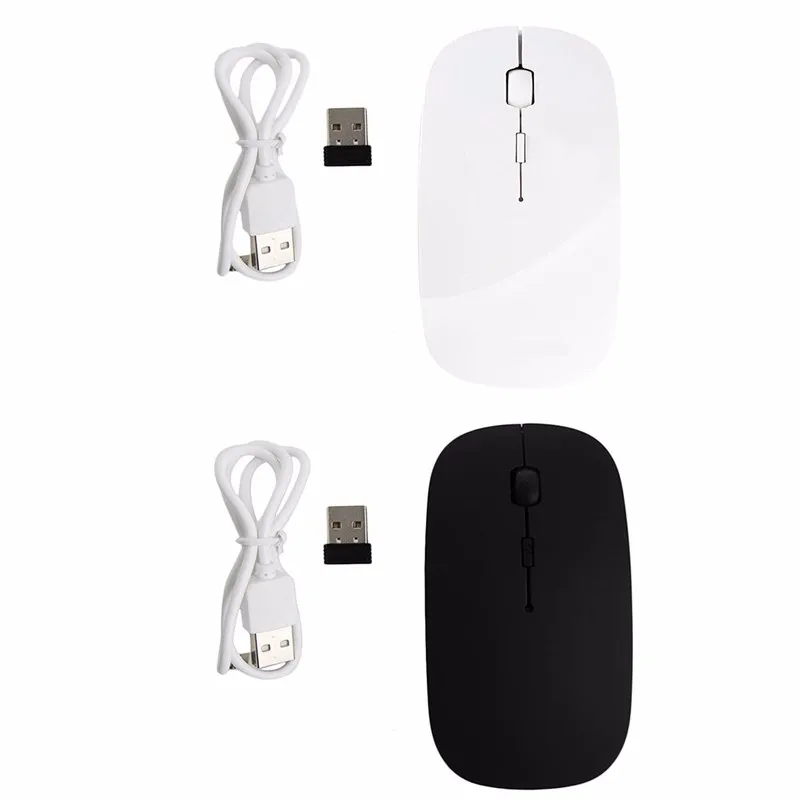 2,4G USB Беспроводная перезаряжаемая мышь беззвучный оптический ноутбук