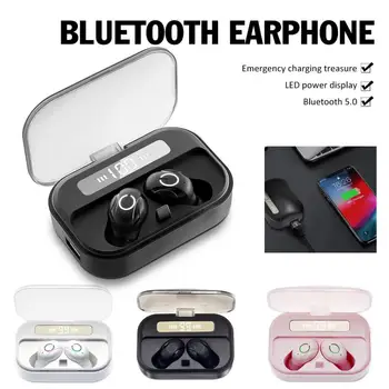 

Bluetooth Earphone Wireless Sports In-ear Headset With High-definition Microphone And LED Electricity Display Charging Box