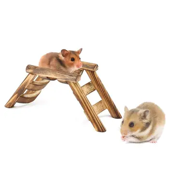 

Pet Hamster Mouse Bird Wooden Bridge Toy Climbing Ladder Exercise Game Stairs Toys Small Animal Cage Accessories Pet Product C42