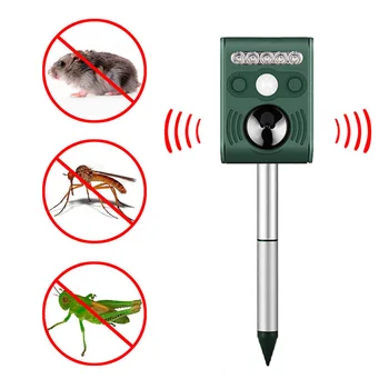 

Animal Repeller Waterproof Animal Repeller Rodent and Pest Repeller Motion Activated and Ultrasonic Sound to Repel Animal Away