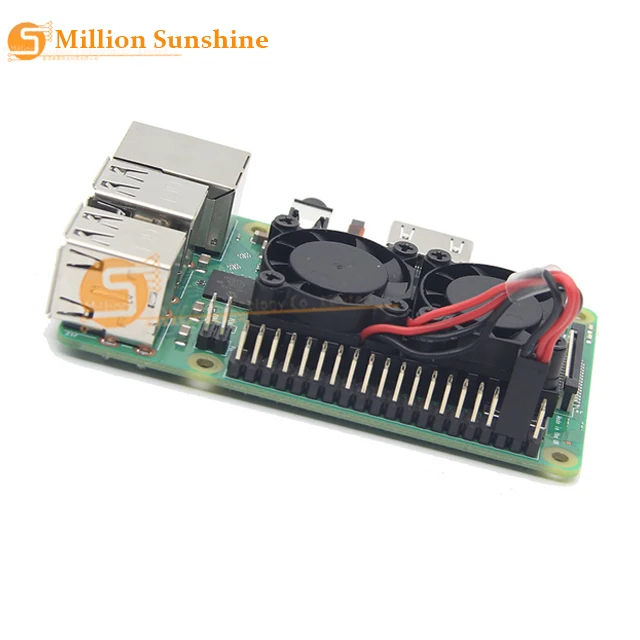 Флюоресцентный модуль системы охлаждения с радиатором для Pi3 B + / NESPi чехол |