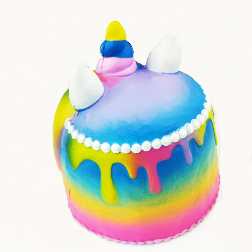 Punimaru Радужный Единорог jumbo торт мягкое моделирование сладкие ароматизированные мягкие сжимаемые игрушки декомпрессия медленно поднимающаяся забавная Подарочная игрушка