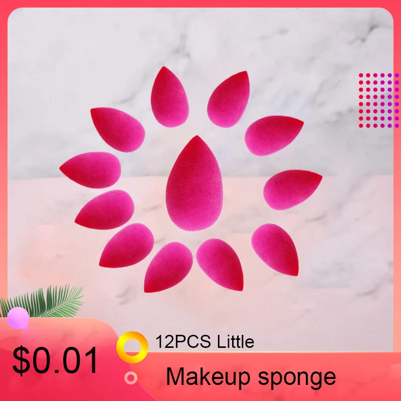 Miss Gorgeous 4/12PCS Soft Makeup Sponge Puff Beauty Eggs Smooth Powder Foundation Cosmetic Little Drop Make Up Tool |