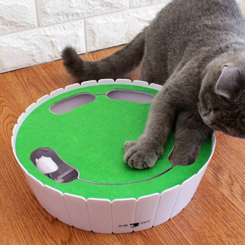 

Electric Cat Toy Smart Teasing Cat Stick Crazy Game Spinning Turntable Cat Catching Mouse Donut Automatic Turntable Cat ToyCM