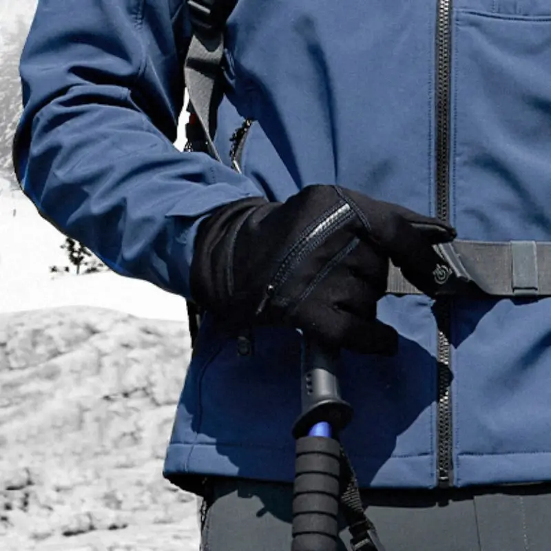 2pcs Men Women Winter Warm Outdoor Camping Hiking Cycling Sports Waterproof Windproof Velvet Gloves