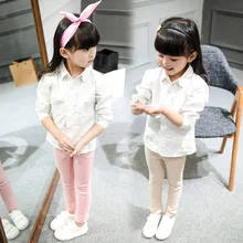 [Not] леггинсы для девочек; сезон весна-осень; стиль; Детские эластичные повседневные штаны в Корейском стиле