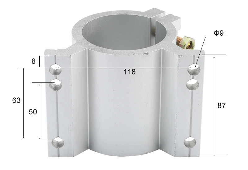 braçadeira do eixo do cnc eixo fixo instalação perfil de alumínio suporte adequado para motor do eixo