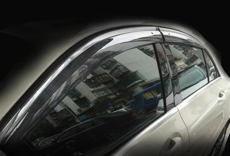 Для SKODA OCTAVIA 2015 2018 пластиковый внешний козырек Vent Shades Window Sun Rain Guard дефлектор 4 шт 2016
