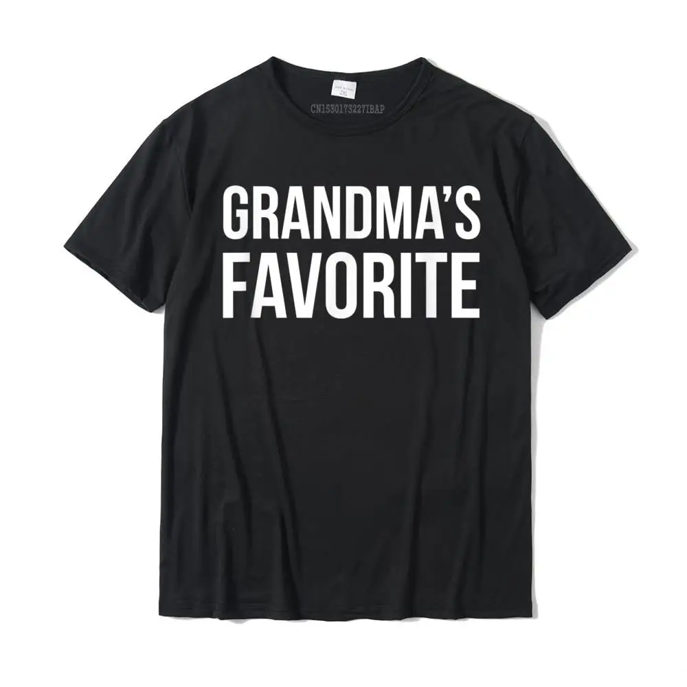 Personalized 100% Cotton Boy Short Sleeve Tops T Shirt Summer Summer T Shirts Europe T-Shirt New Arrival Round Neck Grandma's Favorite Shirt Funny Grandparent Grandchild Gift__MZ23100 black
