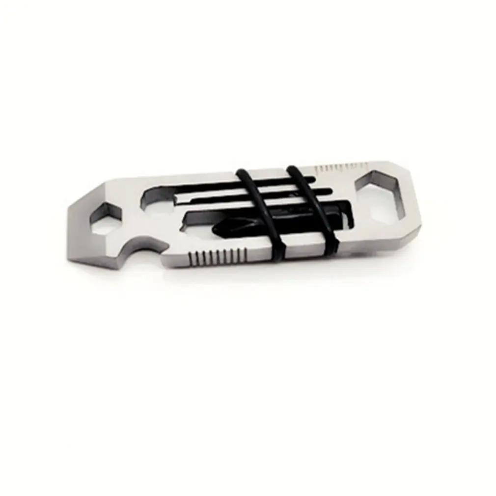 

Multifunctional 6 in 1 EDC Gadget Tool Camping Hiking Bottle Opener Tools 6-Angle Wrench for Outdoor Activity