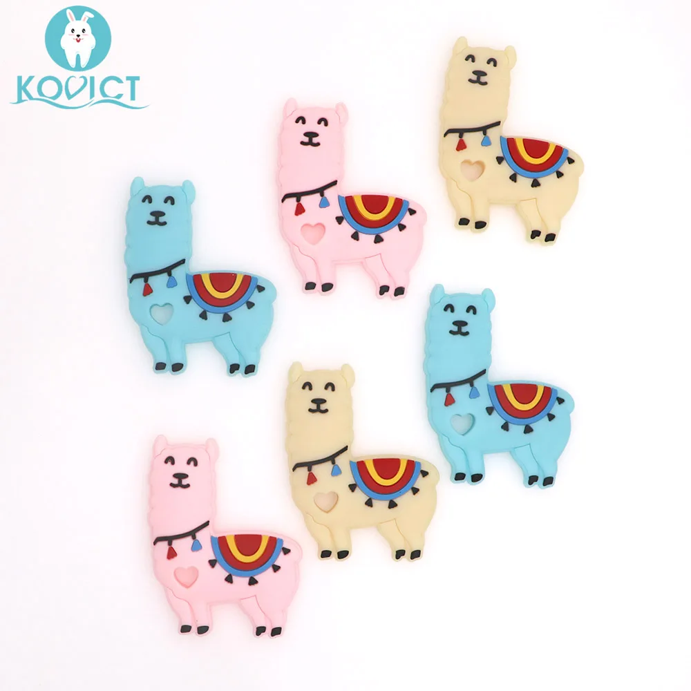 

Kovict BPA Free 5/10pcs sheep Silicone Baby Teether rodent Cute Baby Teething Toys Chewable Animal Shape Baby Products