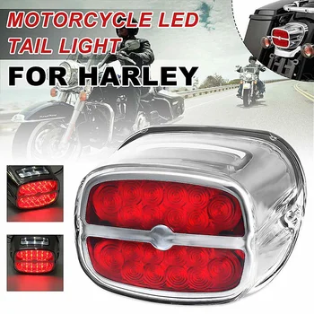 

Motorcycle LED Rear Brake Light Tail Stop License Plate Lamp Red Lens For FXDL FXLR FLHC FLHCS FXST FXSTB FXSTC FXSTS