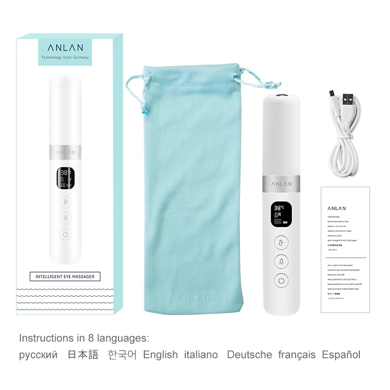 Массажер для кожи вокруг глаз ANLAN электрическое вибрирующее устройство