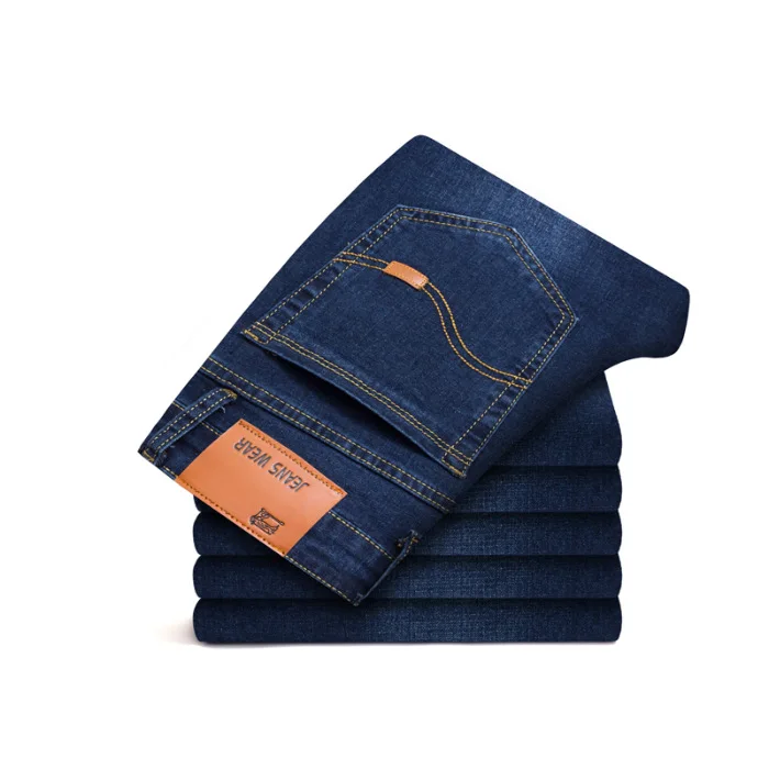 

Elasticity MEN'S Jeans Spring And Autumn Business Straight-Cut 2019 Men'S Wear Loose Style Casual Long Pants