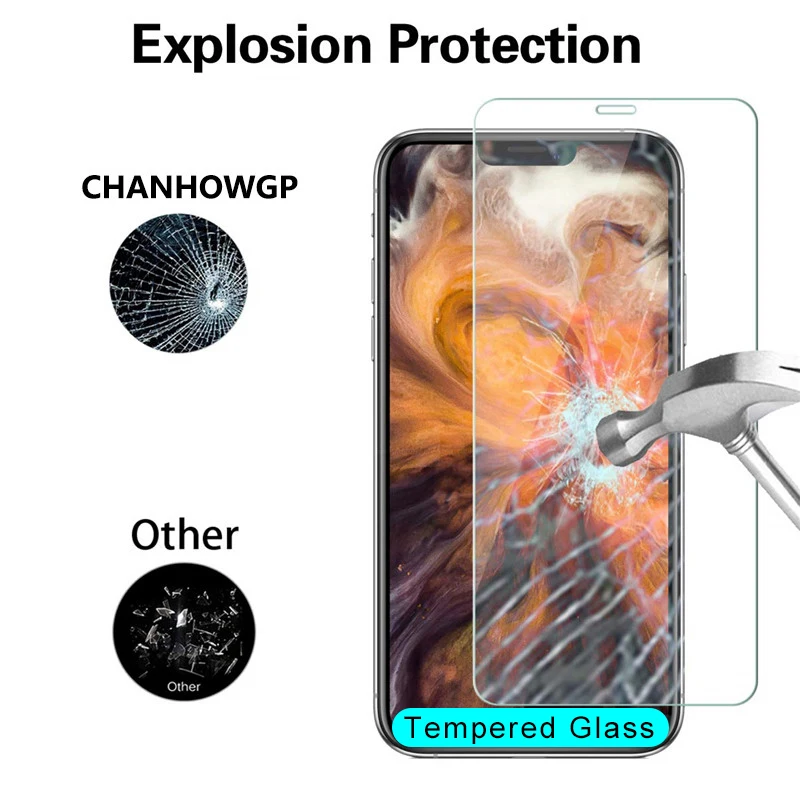 2 шт., Защитное стекло для iPhone 7, 8, 6, 6S Plus, 5, 4, 11 Pro, закаленное стекло, 9 H, HD, Защита экрана для iPhone 11 XS Max X XR