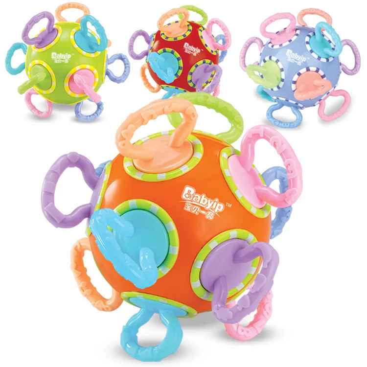 

Teethers Manhattan Ball Infants Teether CHILDREN'S Deciduous Teeth Training Hand Ball Molar Sound Making Toys for Children And I