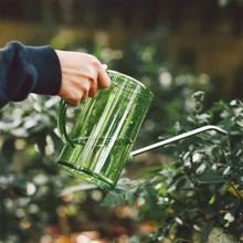 Handheld 1L Long Watering Can With Scale Gardening Succulents Spray Watering Can Plastic Transparent Watering Gardening Supplies