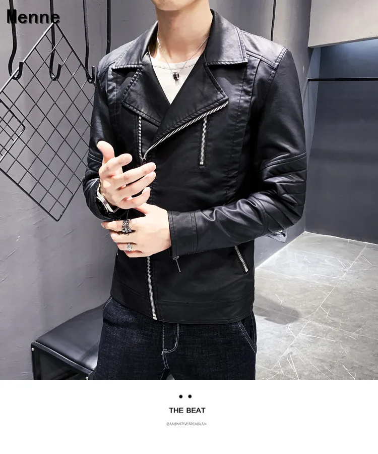 new Men's jacket\ Winter leather /Lapel/Locomotive