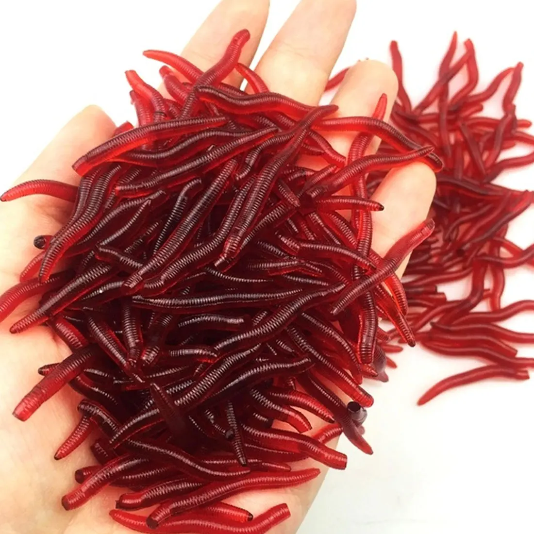 

hot-selling Smell red worm lures soft bait carp fishing lure set artificial fishing tackle