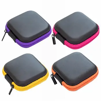 

1 Pcs Mini Cute Portable Hard Headphone Case Earbuds USB Cable Storage Organizer Pouch box for Earphone Case SD TF Cards