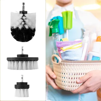 

VOGVIGO 3pcs Electric Drill Brush Household Tools Kitchen Cleaning Brush Three-piece Set Floor Brush Head